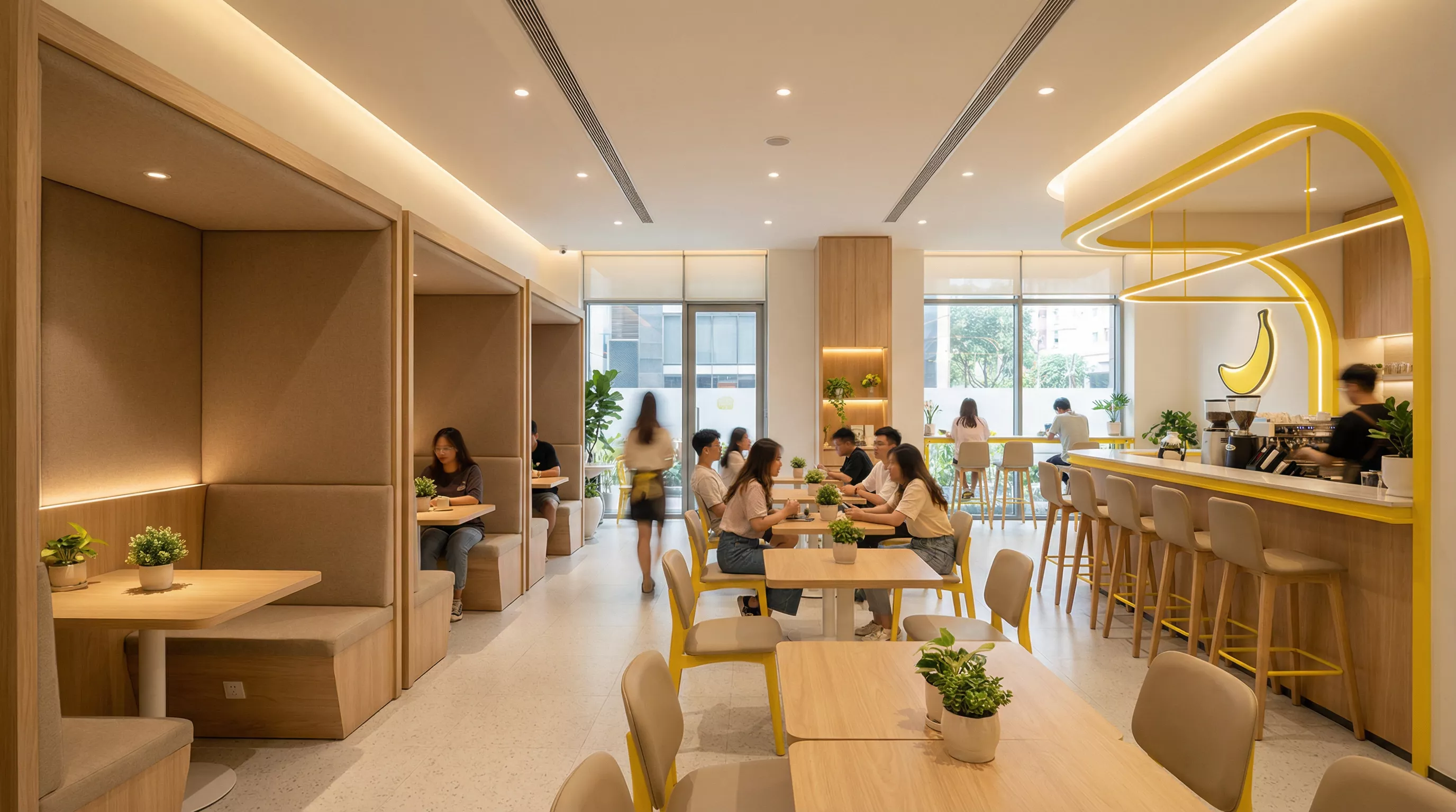 تصميم الجلسات الذكي — توازن الراحة والخصوصية والعدد